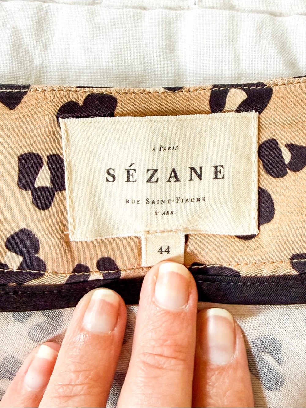 Sezane Sandy Skirt Leopard - Size 12 - Picture 4 of 8